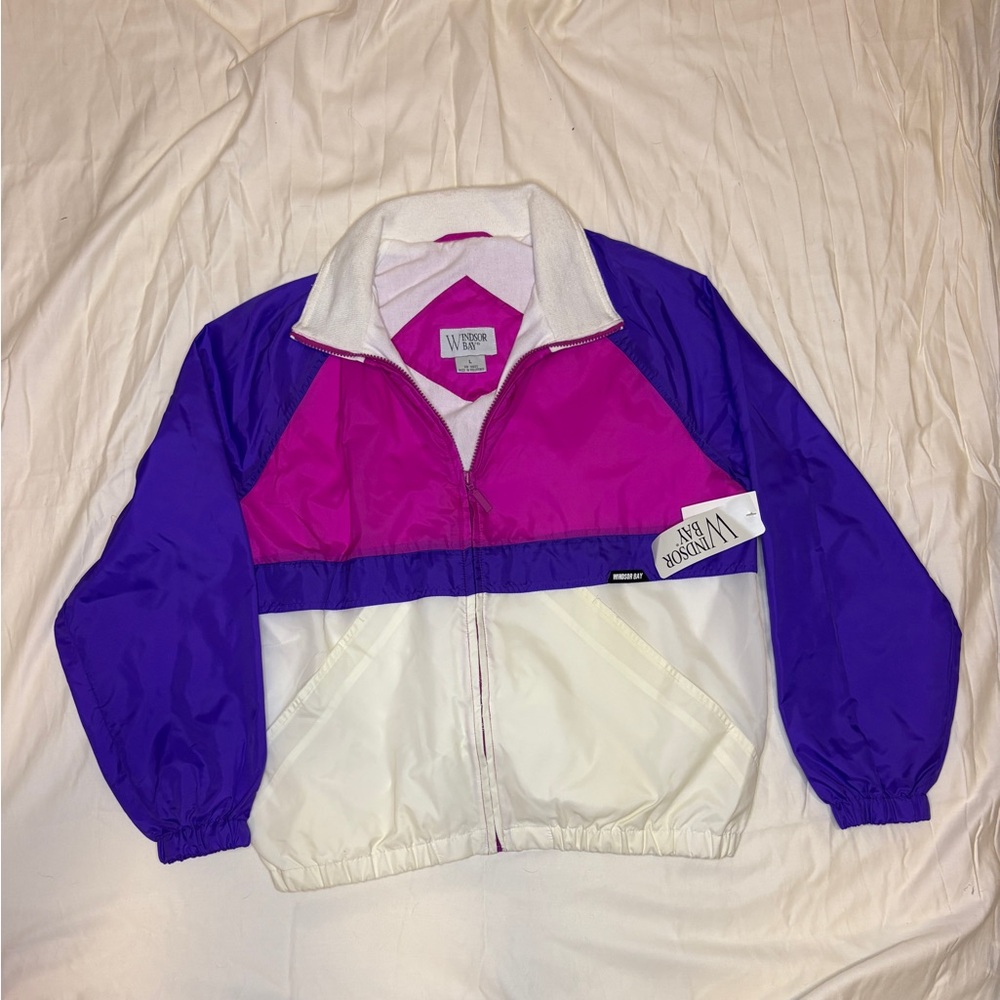 Windsor Bay Pink and Purple Windbreaker